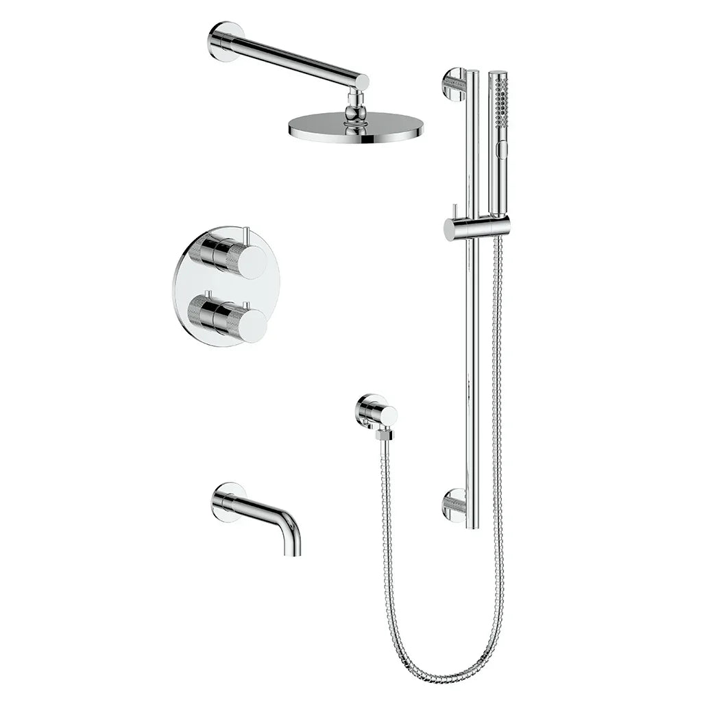 Vogt Drava 3-Way Thermostatic Shower System with Rough-In Valve
