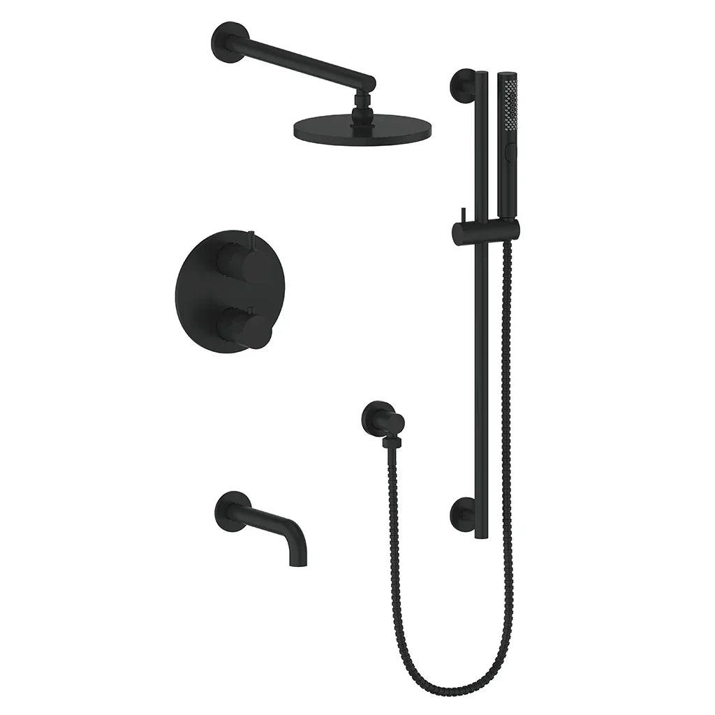 Vogt Drava 3-Way Thermostatic Shower System with Rough-In Valve