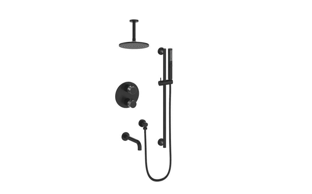Vogt Drava 3-Way Thermostatic Shower System with Rough-In Valve