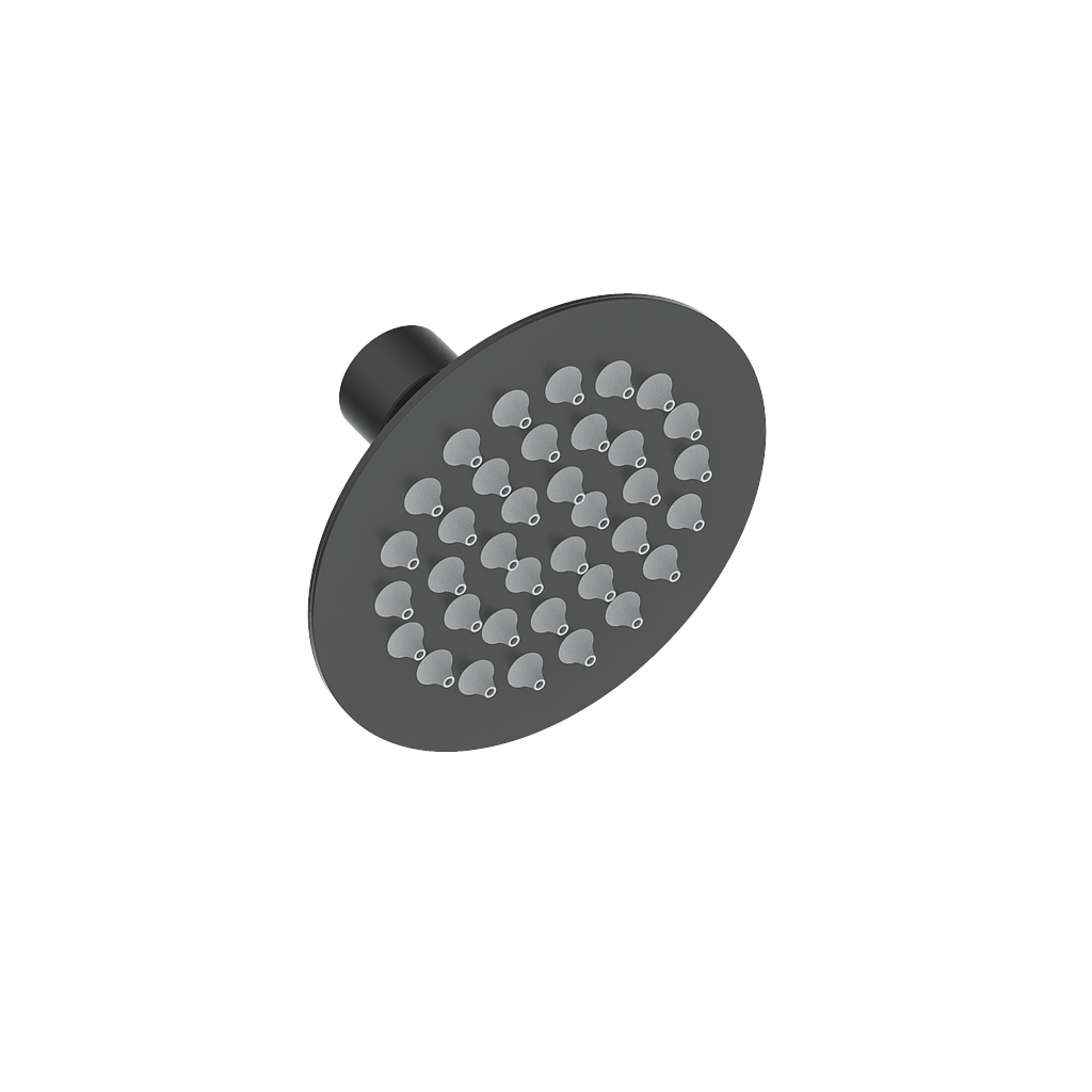 Vogt 4 inch Round Stainless Steel Rain Shower Head SH.02.0404 in Matte Black