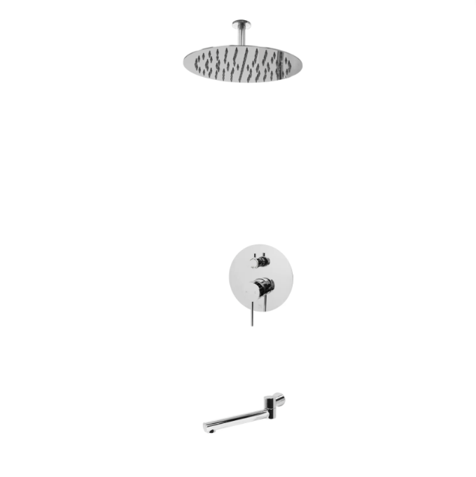 Kodaen Elegante Two Way Pressure Balanced System - Kit 4, With 12" Shower Head & Rough-In Valve