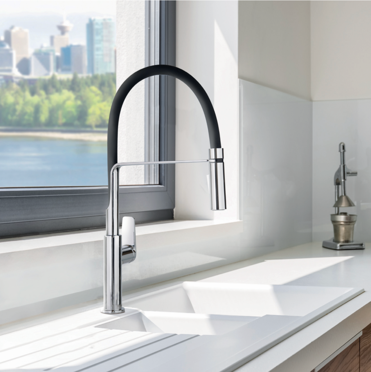 Riobel Mythic Pre-Rinse Pull-Down Kitchen Faucet Dual Spray 1.8 GPM