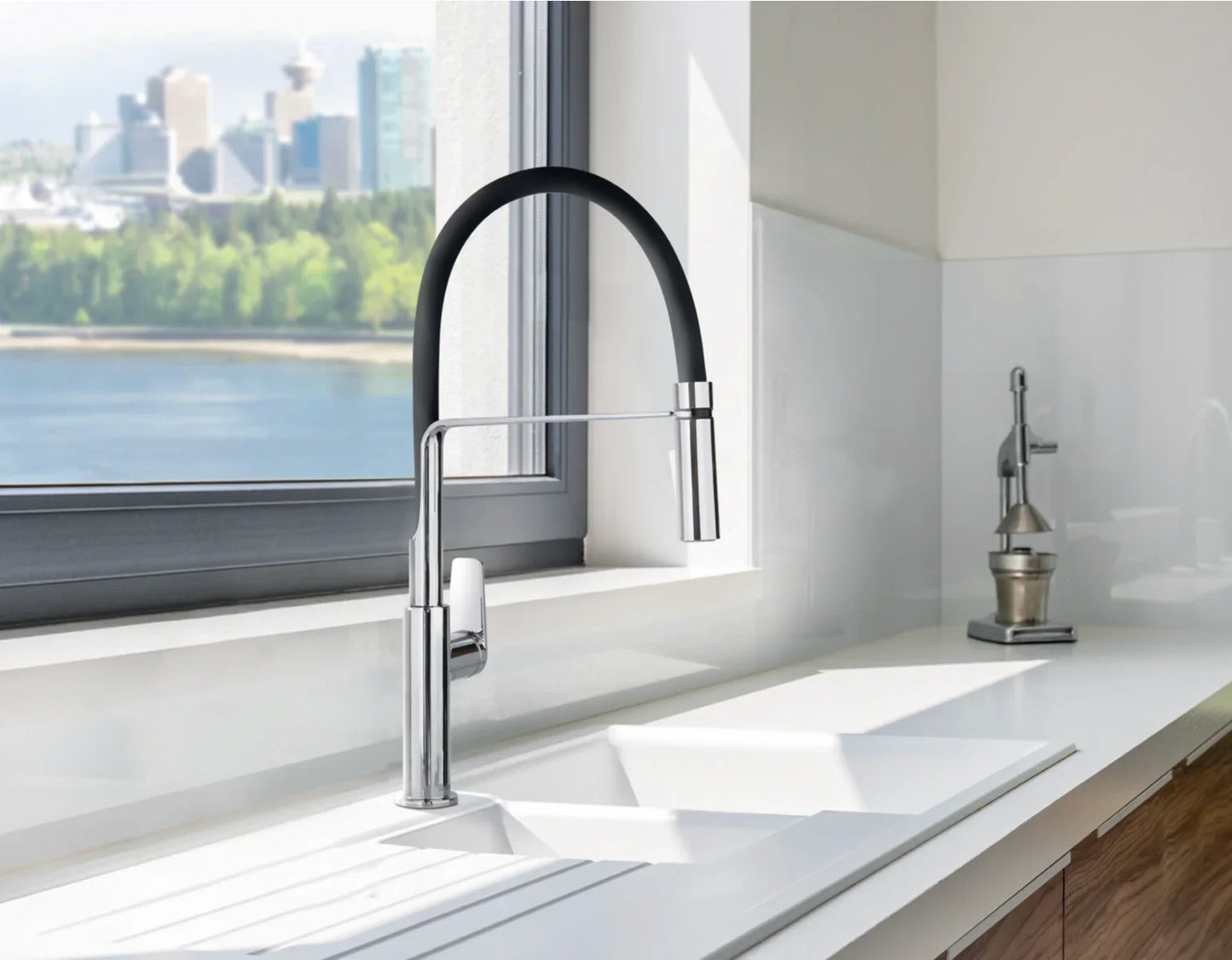 Riobel Mythic Pre-Rinse Pull-Down Kitchen Faucet Dual Spray 1.8 GPM
