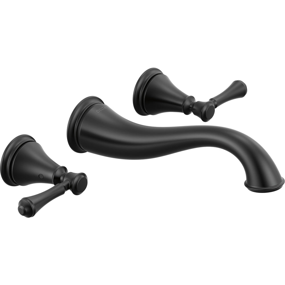 Delta Cassidy Wall-Mount Trim Matte Black