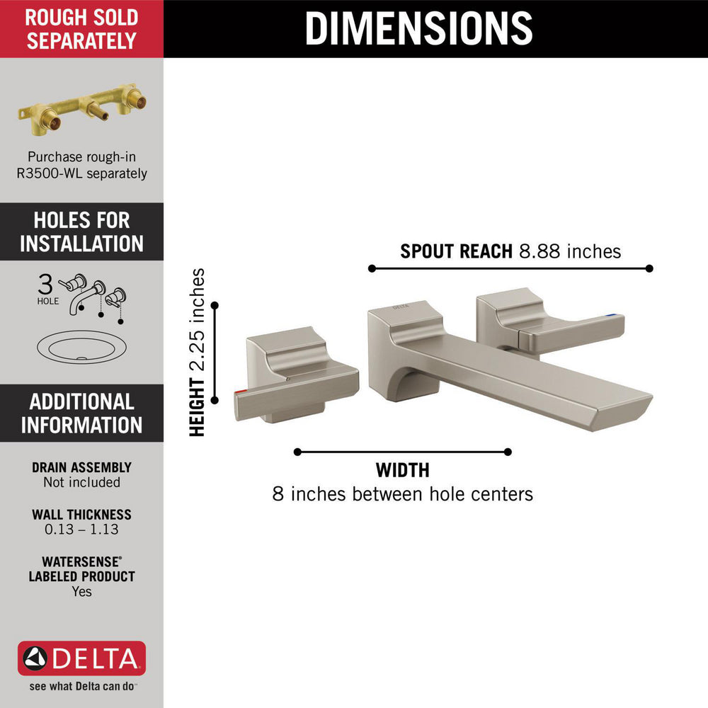 Delta T3599LF Lumicoat Stainless specifications