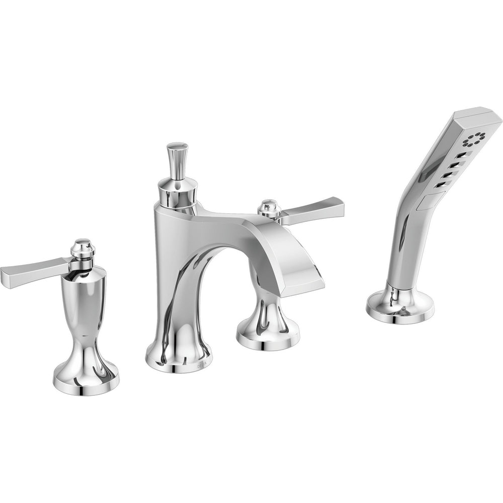 Robinet de baignoire romaine Delta Dorval avec garniture de douchette – sans poignées – T4756