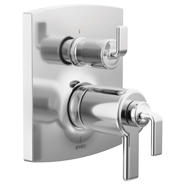 Brizo T75506, PC, shown with HL7567 handle kit; handles and rough-in sold separately.