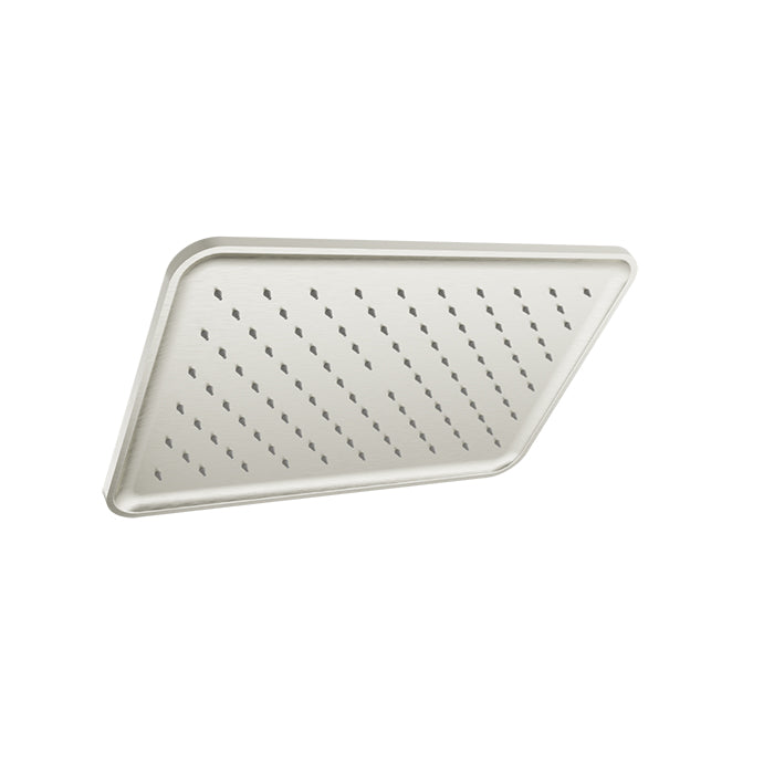 Baril Rectangular 16" x 10" Anti-Limestone Shower Head - Brushed Nickel