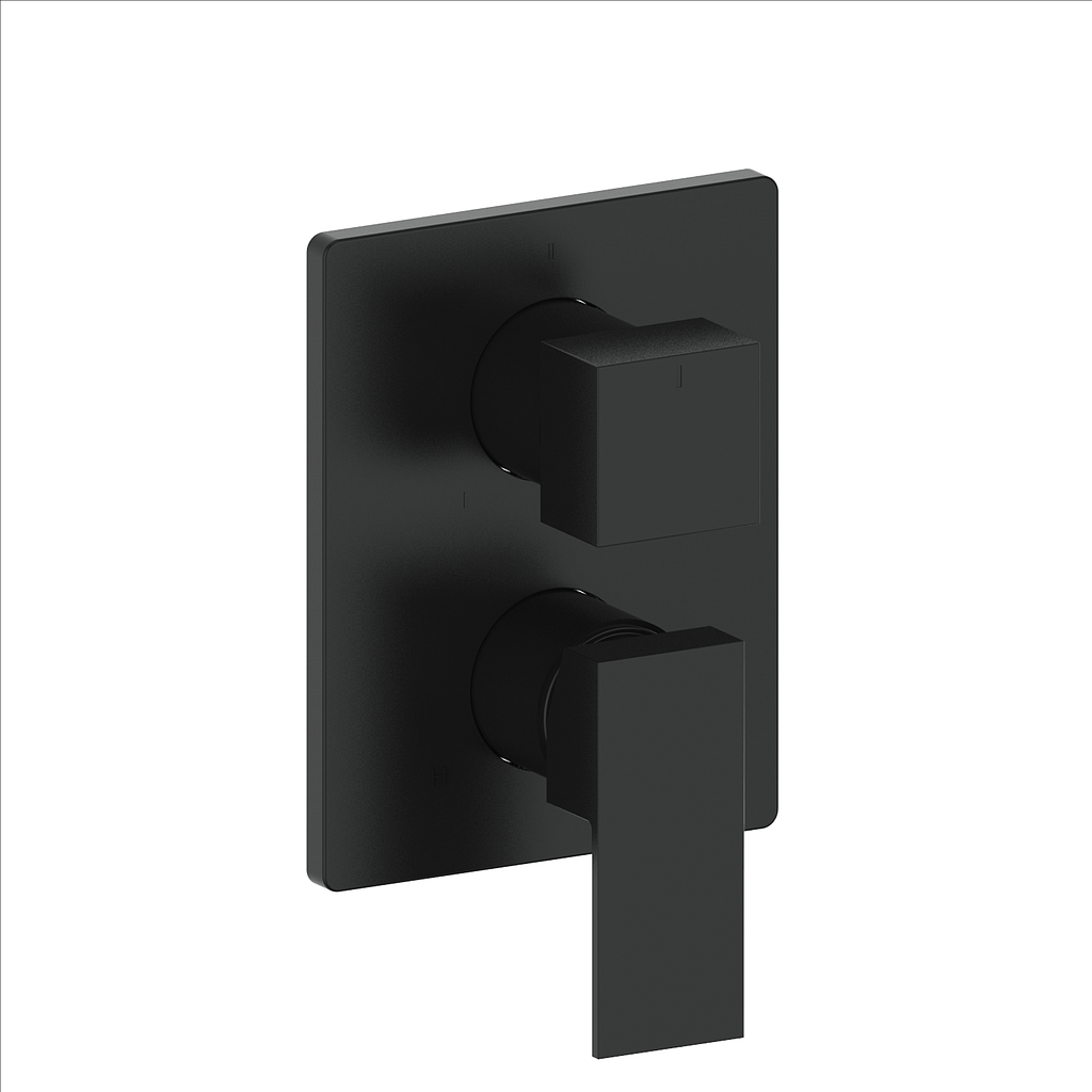 Vogt Kapfenberg Trim for 2-Way Pressure Balance Valve TM.KG.210 in Matte Black