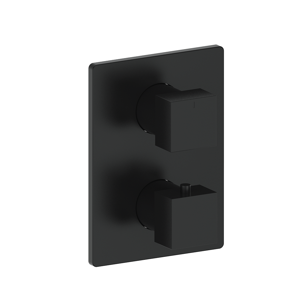 Vogt Kapfenberg Trim for 2-Way Thermostatic Valve TM.KG.220 in Matte Black