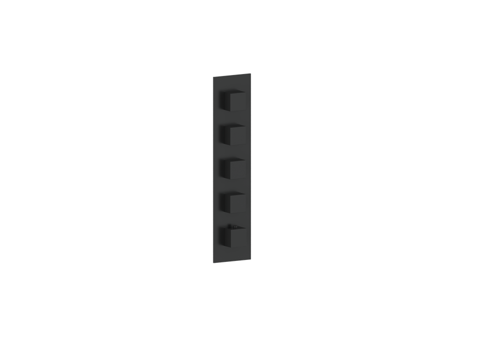 Vogt Kapfenberg Trim for 3/4-inch High-Flow Thermostatic Valve with 4 Volume Controls TM.KG.450 in Matte Black