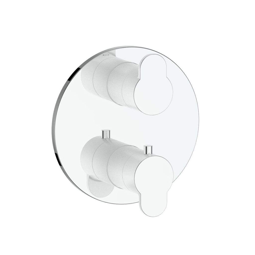 Vogt Lusten Trim for 2-Way Thermostatic Valve in Chrome/Glossy White - TM.LN.220