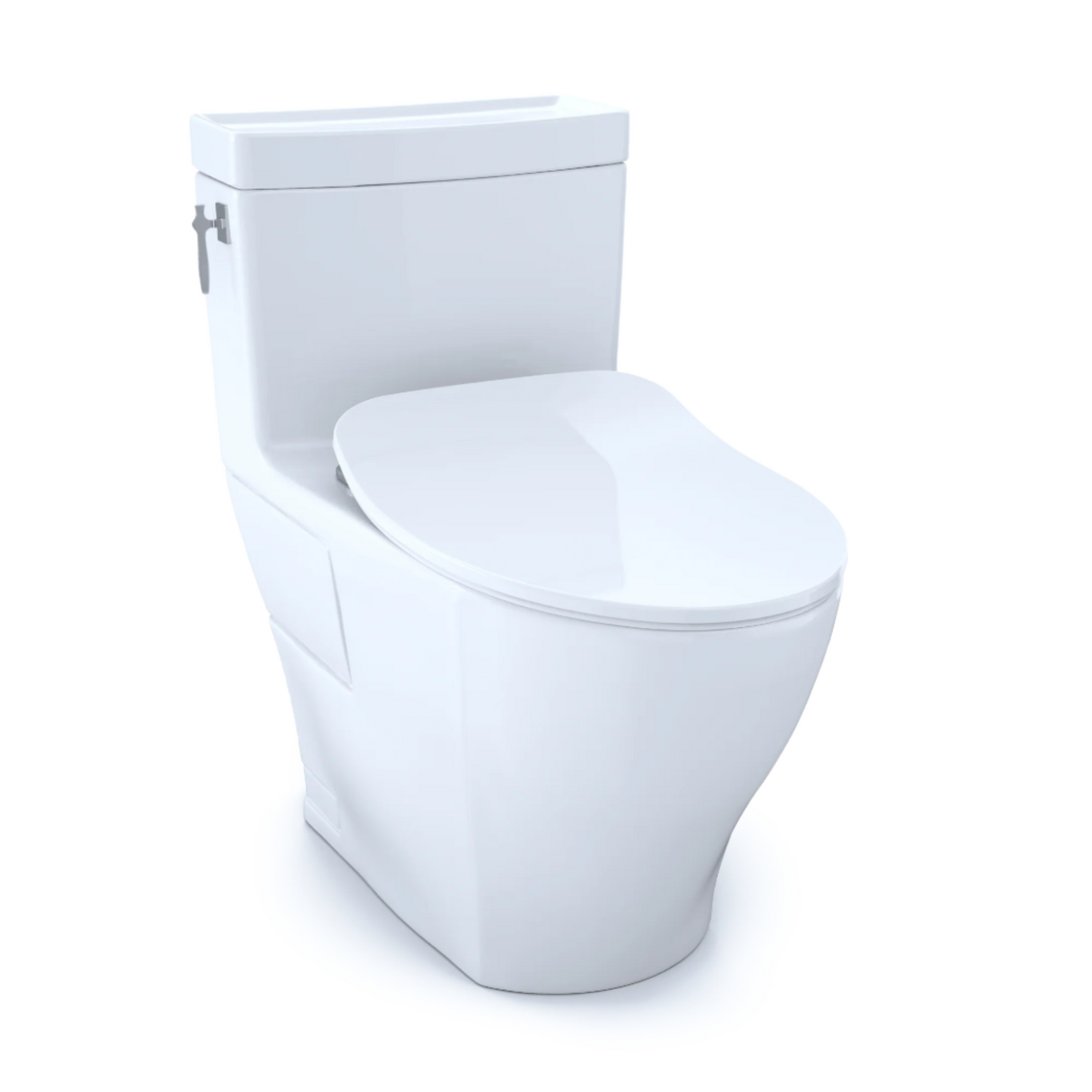 TOTO Aimes One-Piece Toilet 1.28 gpf Elongated Slim Seat, Universal Height Washlet+ Connection