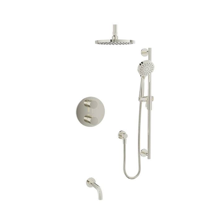 Baril Zip B66 Thermostatic Pressure-Balanced Tub & Shower Kit Trim - Polished Nickel