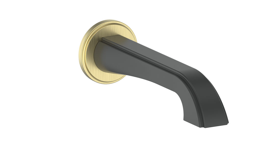 Vogt Zehn Tub Spout - Brushed Gold / Matte Black (TS.09.07.BGB)