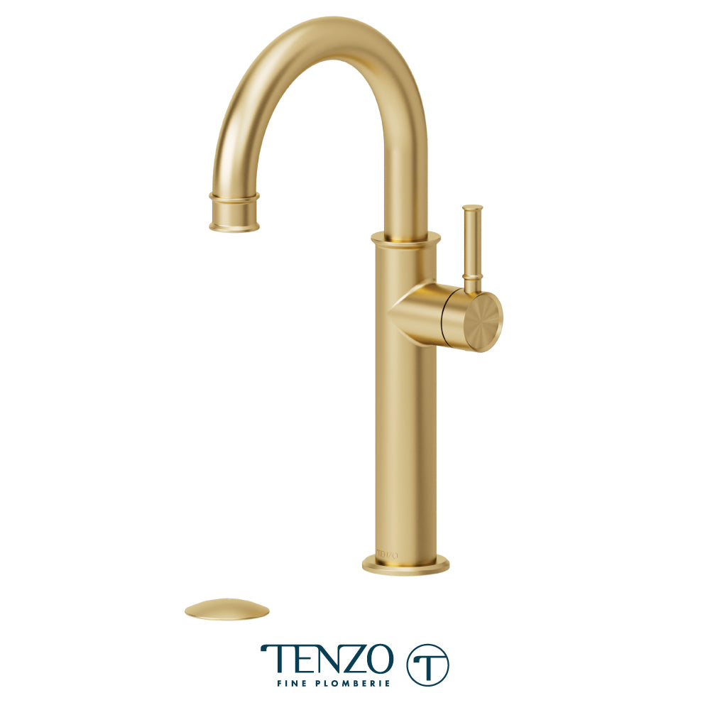 Alyss Single Hole Tall Lavatory Faucet With (W/O Overflow) Drain - ALY12-W-XX