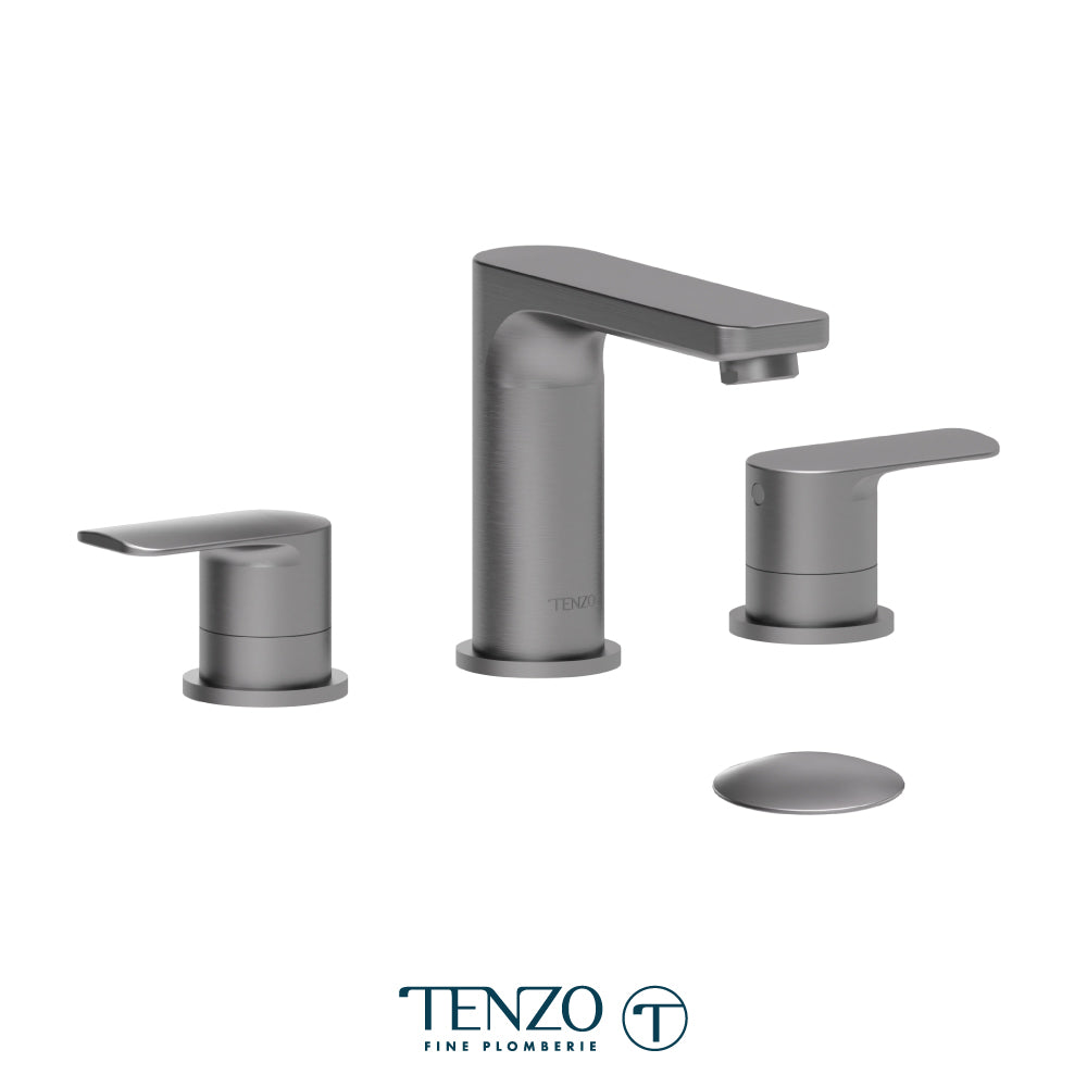 Tenzo Delano 8 Inch Widespread Lavatory Faucet, Drain without Overflow - DE13-W