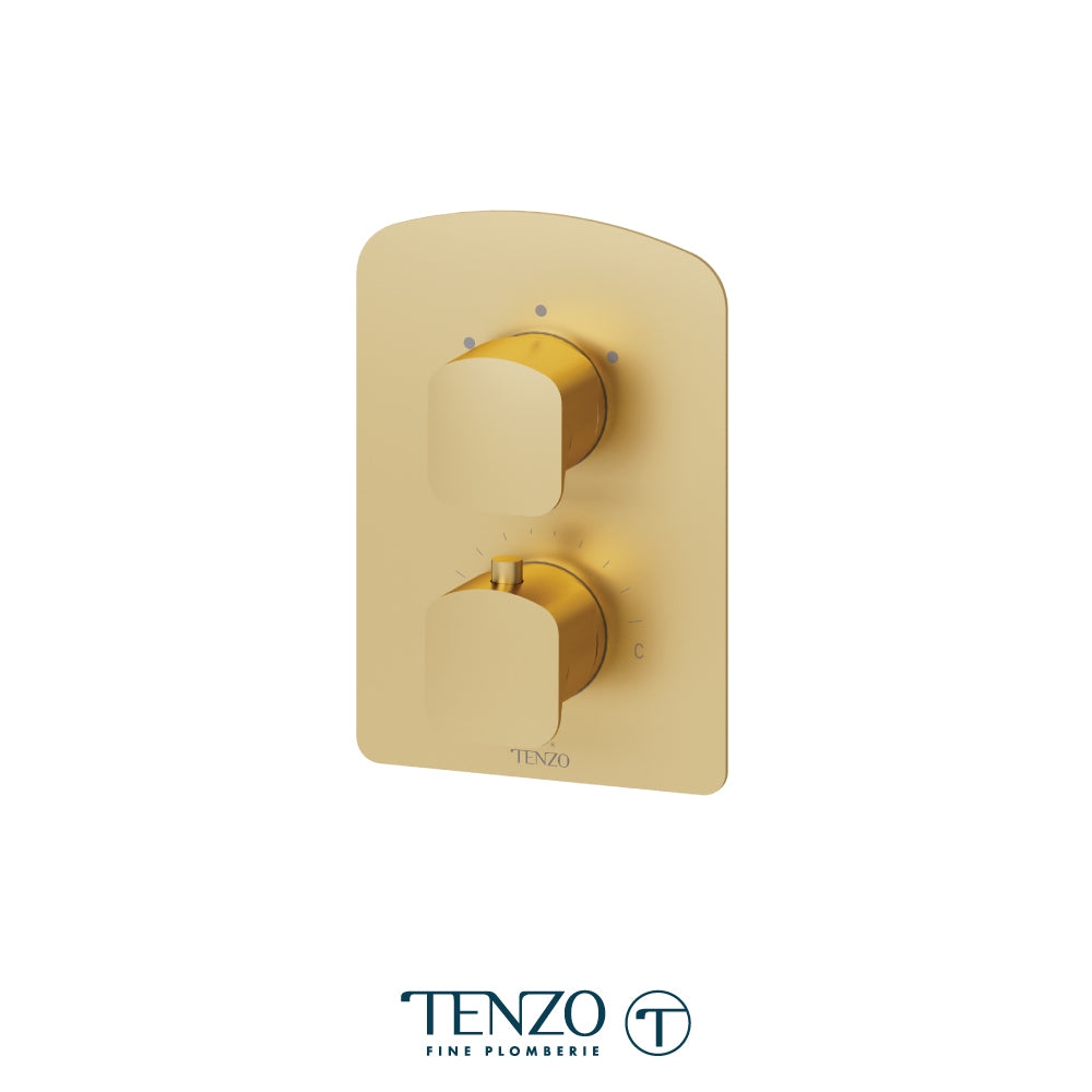 Tenzo Delano T-Box 2-Function Thermostatic Shower Valve, Rough & Trim - DET32