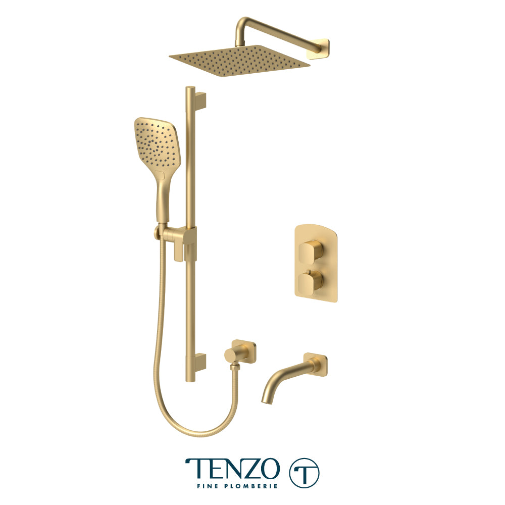 Tenzo Delano DET33-501115 shower kit, brushed gold