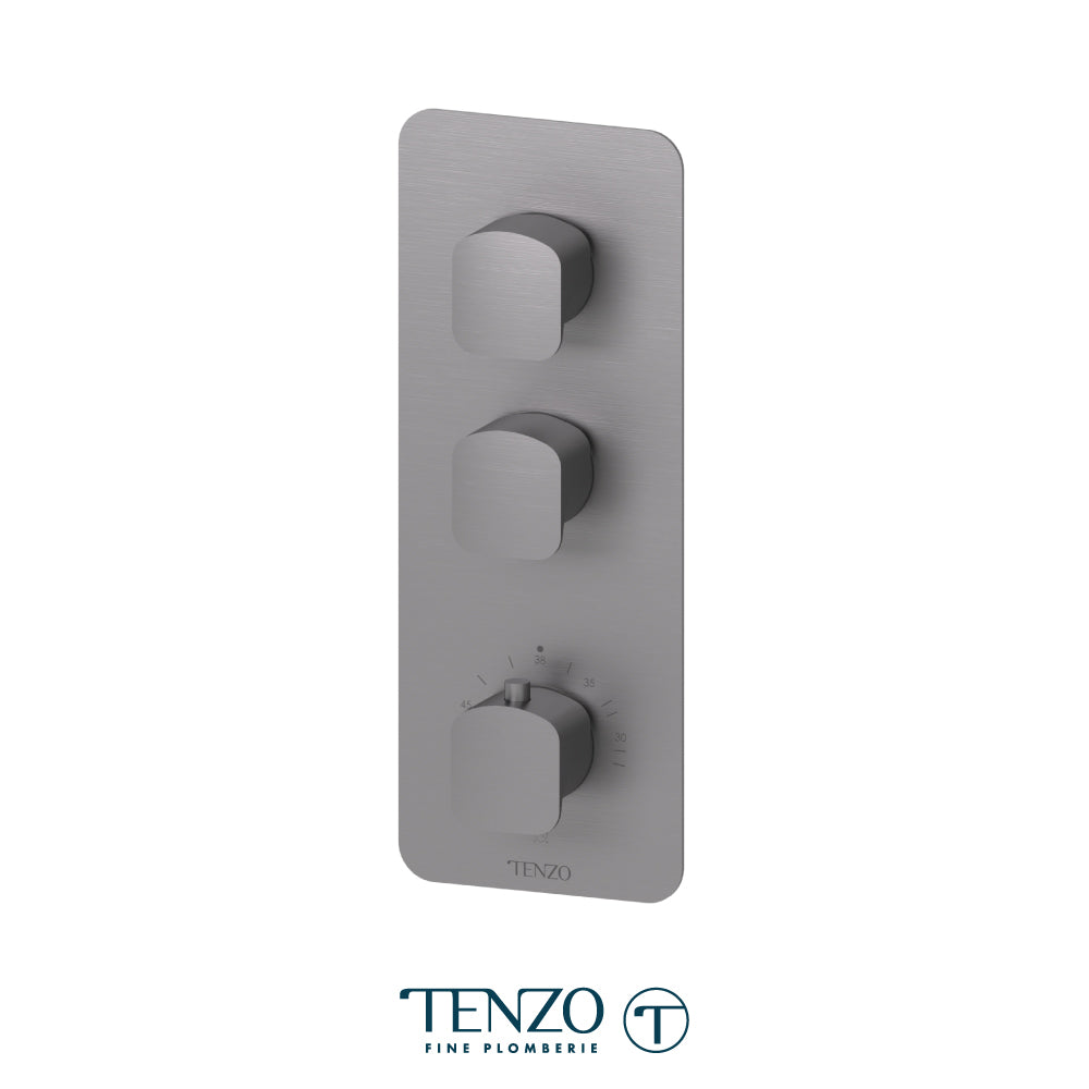 Tenzo Delano Extenza 2-Function Thermostatic High-Flow Shower Valve, Rough & Trim - DET42
