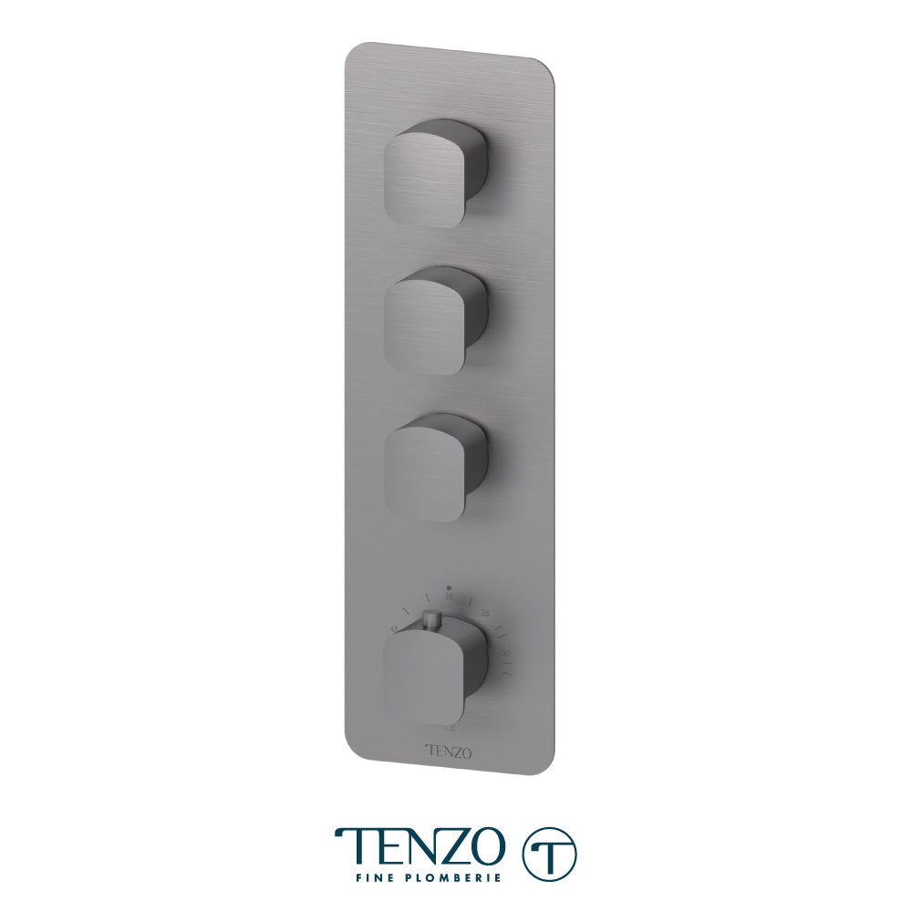 Tenzo Delano Extenza 3-Function Thermostatic High-Flow Shower Valve, Rough & Trim - DET43
