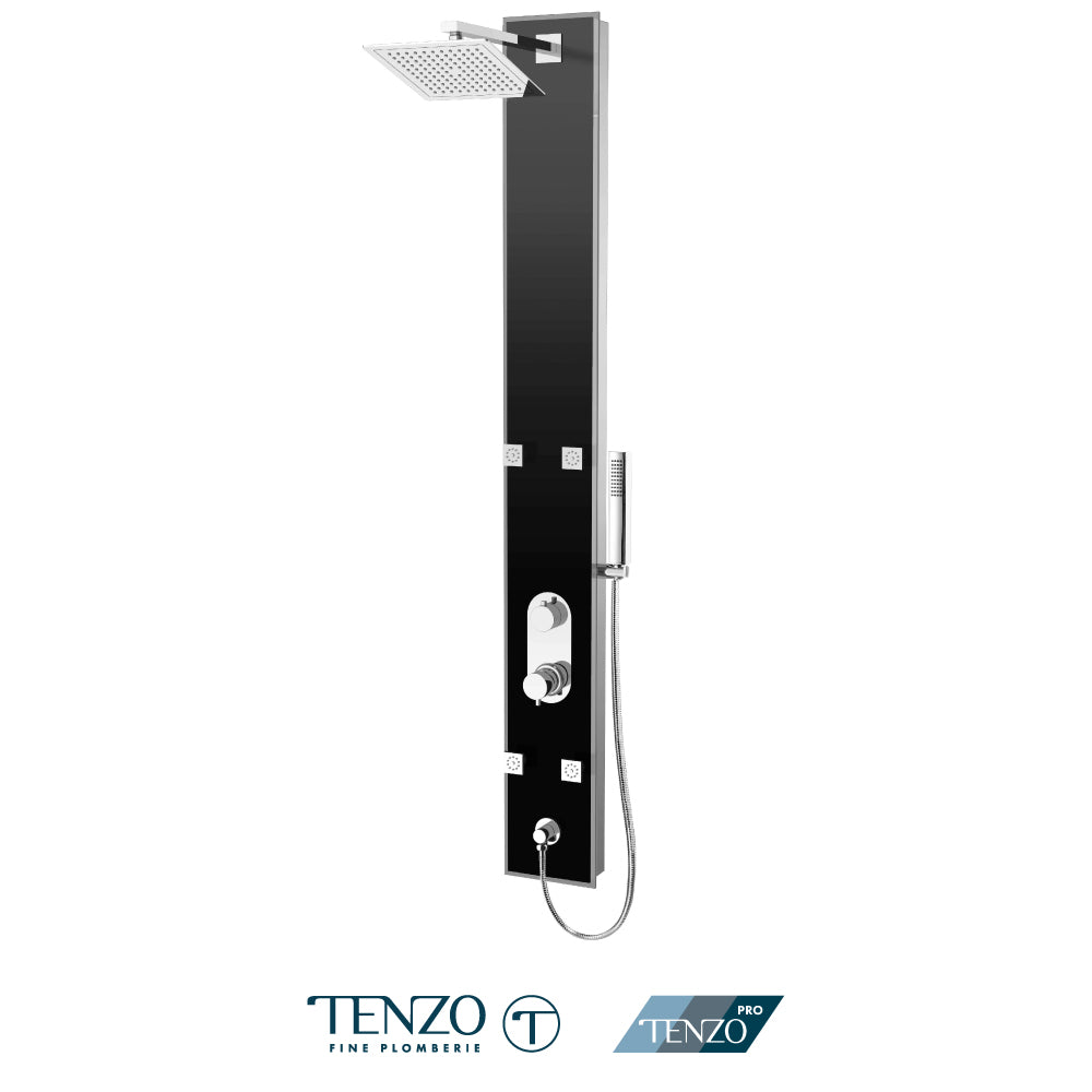 Tenzo Evolo 3-Function Pressure Balance Shower Column, Tempered Glass - ETZG-53