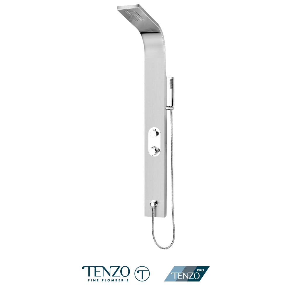 Tenzo Evolo 2-Function Pressure Balance Shower Column, Stainless Steel - ETZST-62