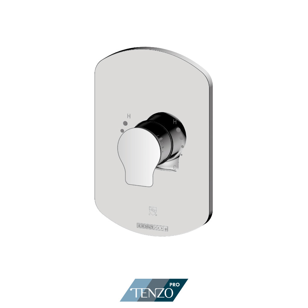 Tenzo Galia SMART-TRIM Pressure Balance Shower Valve Trim, Two Rotary Functions, Not Shared - F-GAPB22R