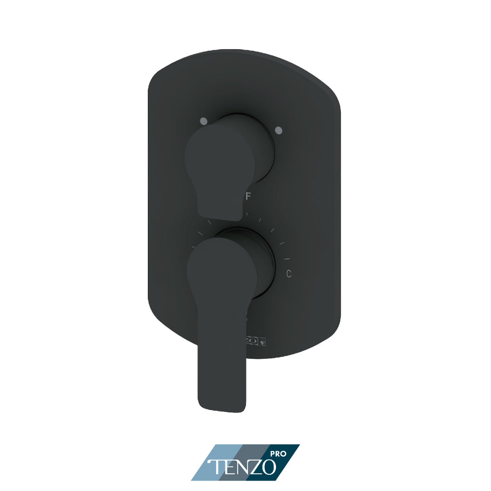 Tenzo Galia SMART-TRIM Pressure Balance Shower Valve Trim, Two Functions, Shared - F-GAPB22S