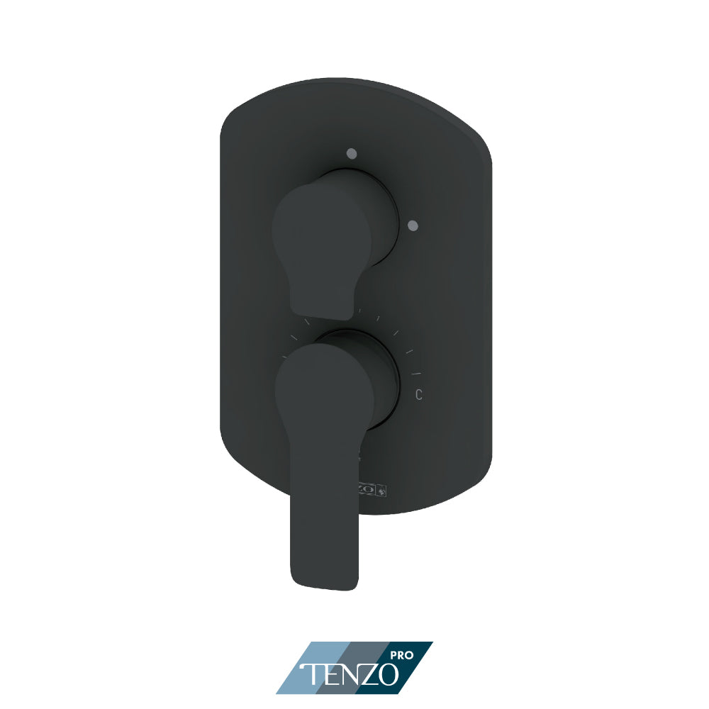 Tenzo Galia SMART-TRIM Pressure Balance Shower Valve Trim, Three Functions, Shared - F-GAPB23S