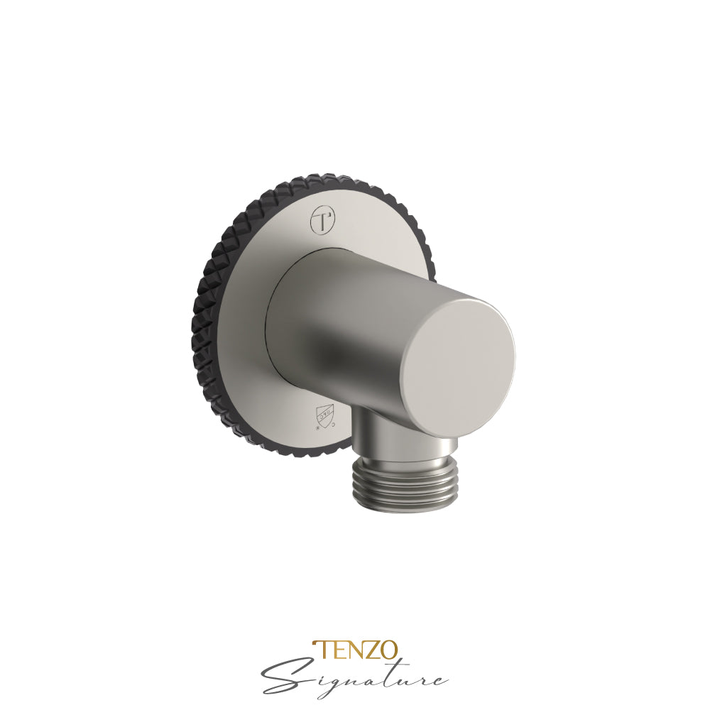 Tenzo Wall Supply Elbow, Bellacio Larger Knurled - HC-312-C
