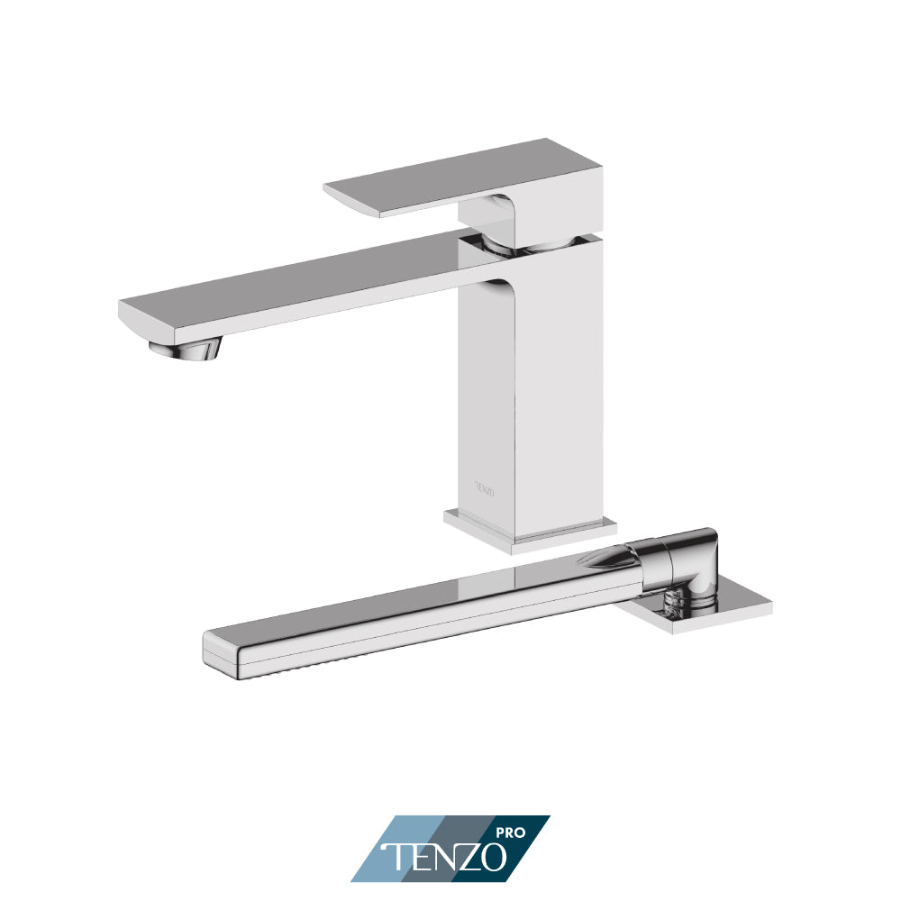 Tenzo Kalissa 2-Piece Deck Mount Tub Filler With Hand Shower - KA36-PB