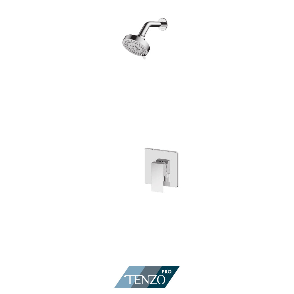 Tenzo Kalissa Pressure Balance Shower Kit Trim, 4" Shower Head - F-KAPB21-0110