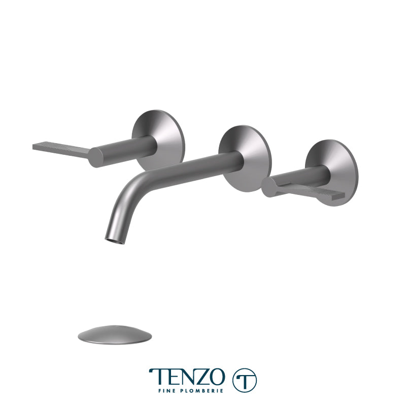 Tenzo Paloma Two-Handle Wall Mount Lavatory Faucet Without Overflow Drain - PAL16-W