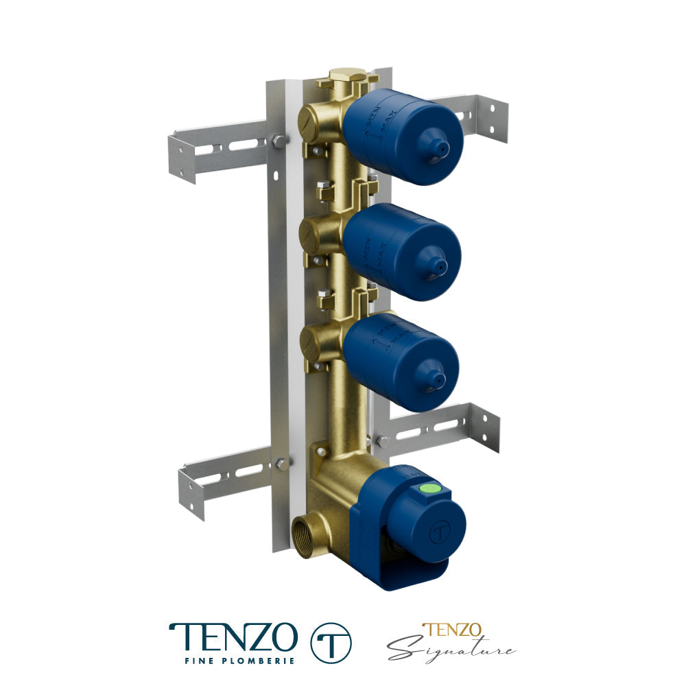 Tenzo R-43 Extenza thermostatic rough-in valve, 3 functions