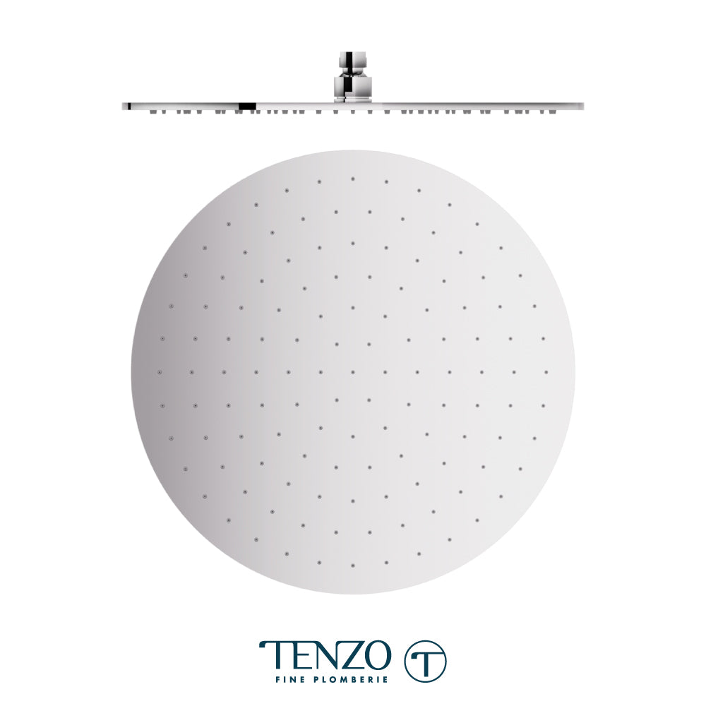 Tenzo AirBoost Round Rain Shower Head, 40 cm Stainless Steel - SSTS-16-R