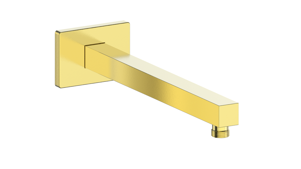 Vogt 16 inch Square Wall-Mount Shower Arm WA.01.16 in Brushed Gold