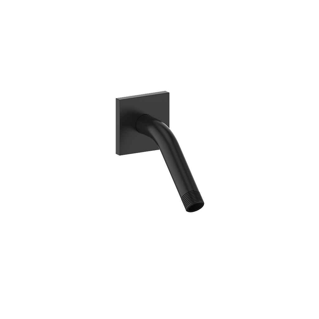 Vogt 6 inch Wall-Mount Shower Arm with Square Flange WA.41.07 in Matte Black