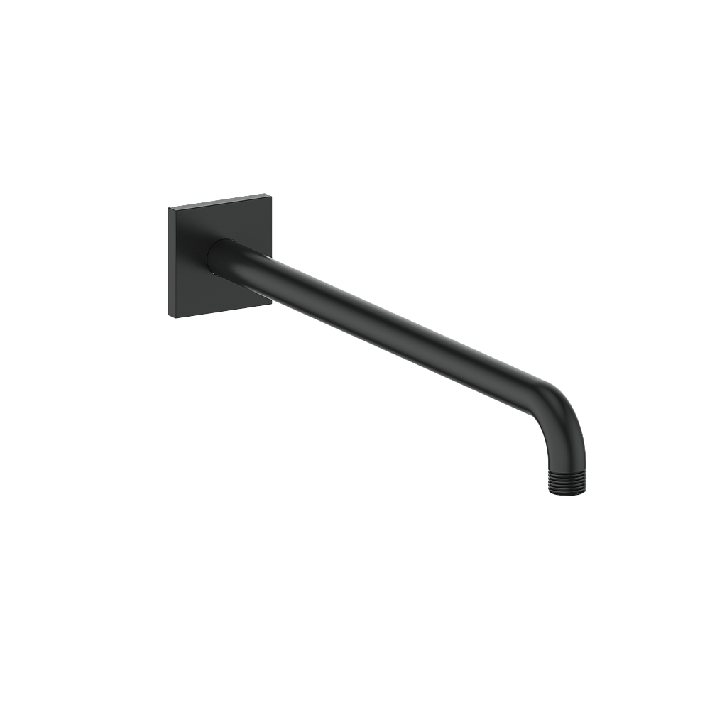 Vogt 16 inch Wall-Mount Shower Arm with Square Flange WA.41.16 in Matte Black