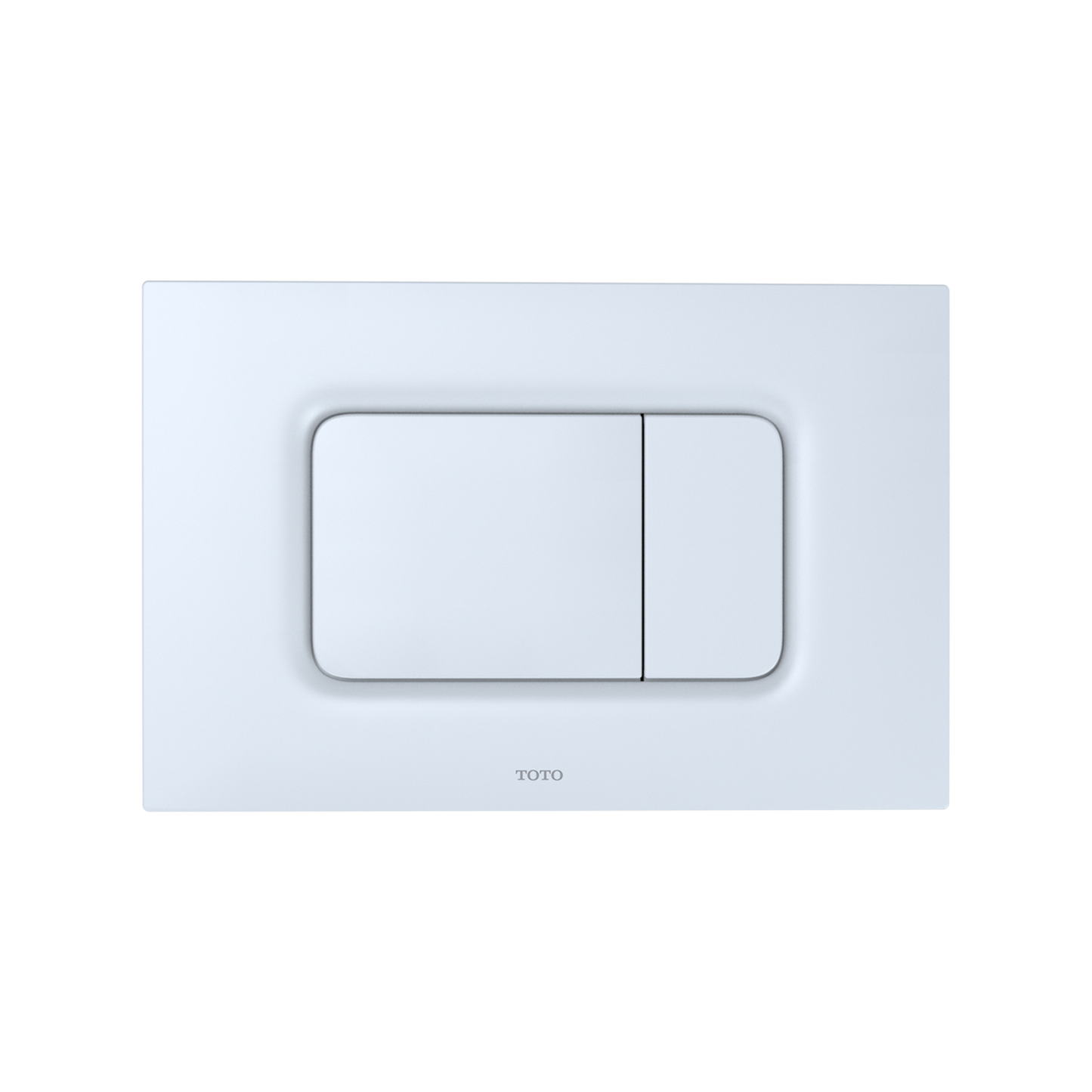 TOTO Basic Square Push Plate - Dual Button - Matte White