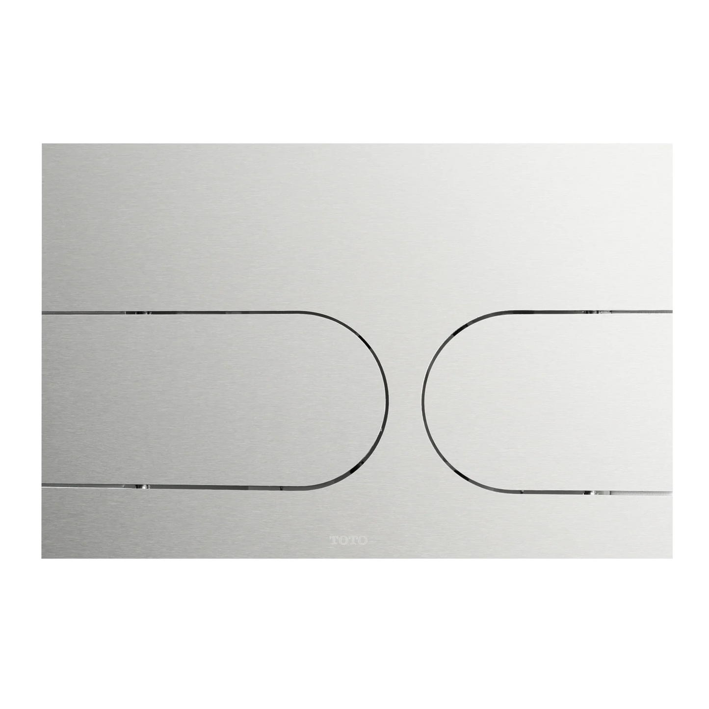 TOTO Wall Round Push Plate - Dual Button - Brushed Stainless Steel
