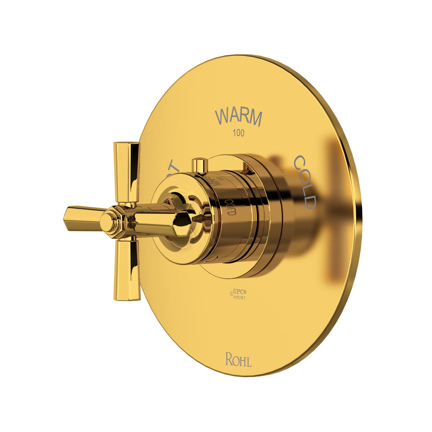 Rohl Modelle 3/4" Thermostatic Trim Without Volume Control With Cross Handle - TMD13W1XM