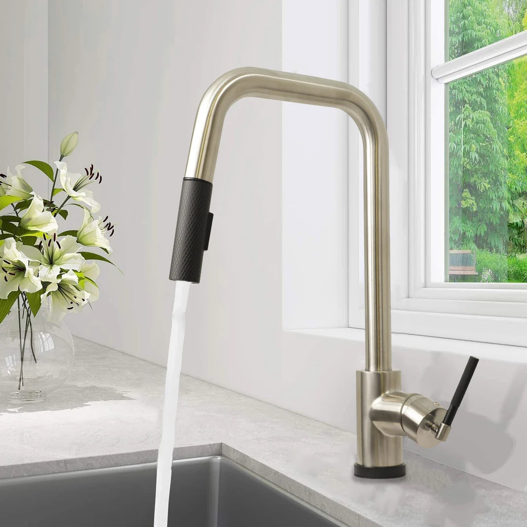 Kodaen Cascade Single Handle Pull-Down Spray Kitchen Faucet