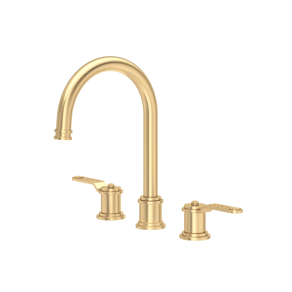 Perrin & Rowe Armstrong Widespread Lavatory Faucet With C-Spout & Push Drain