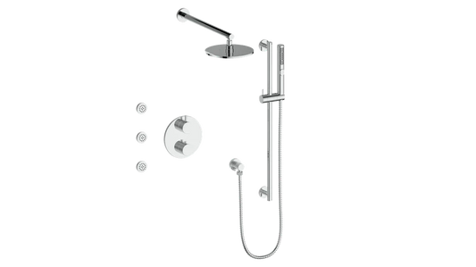 Vogt Drava 3-Way Thermostatic Shower System With Body Jets
