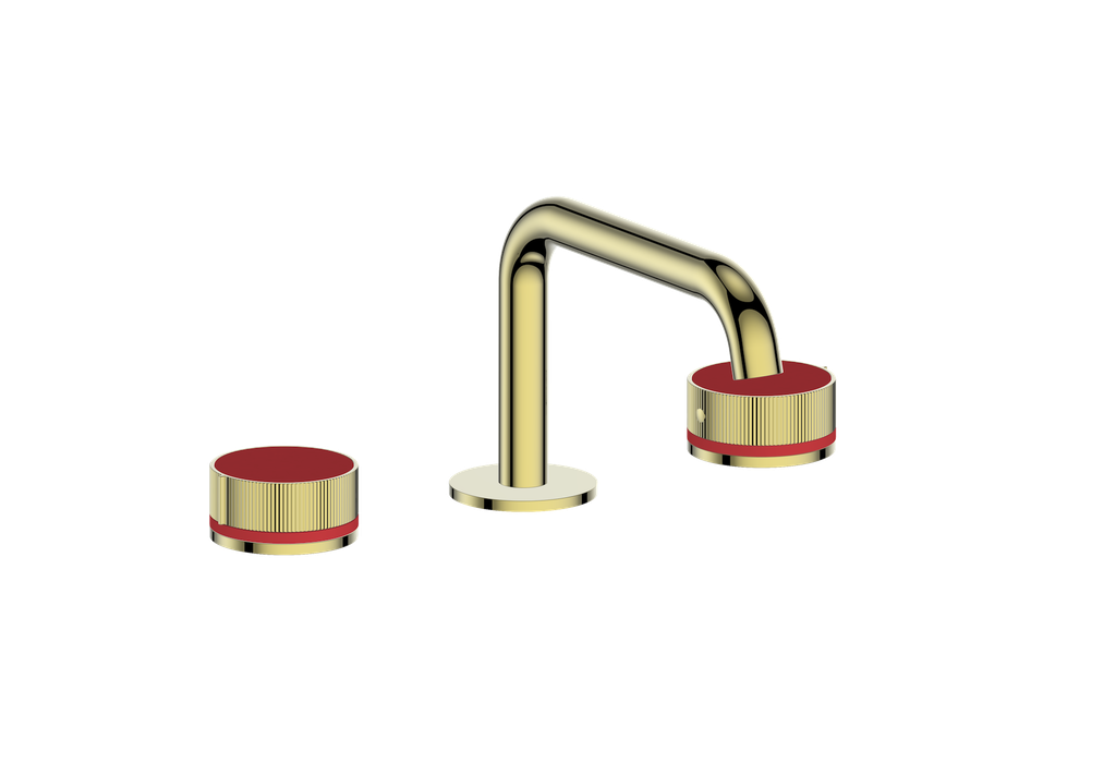 Vogt Mond 8" C.C. Lavatory Faucet With Pop-Up Drain Angular Spout in Gold