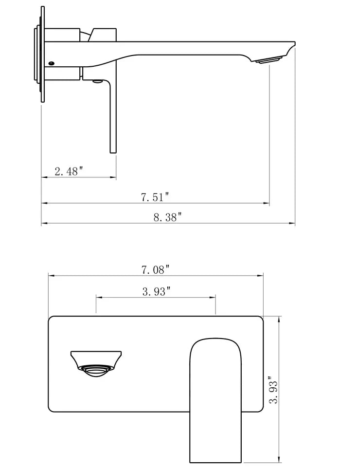Kodaen Timelyss Wallmount Bathroom Faucet With Rough-In