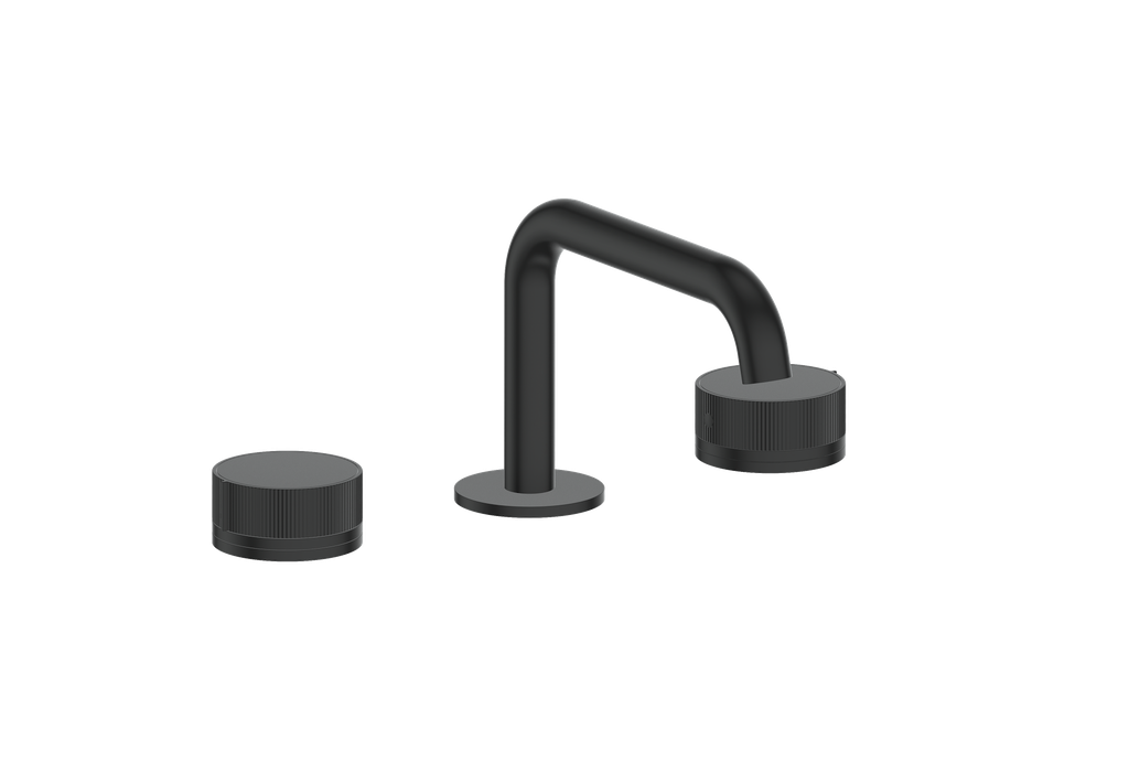 Vogt Mond 8" C.C. Lavatory Faucet With Pop-Up Drain Angular Spout in Black