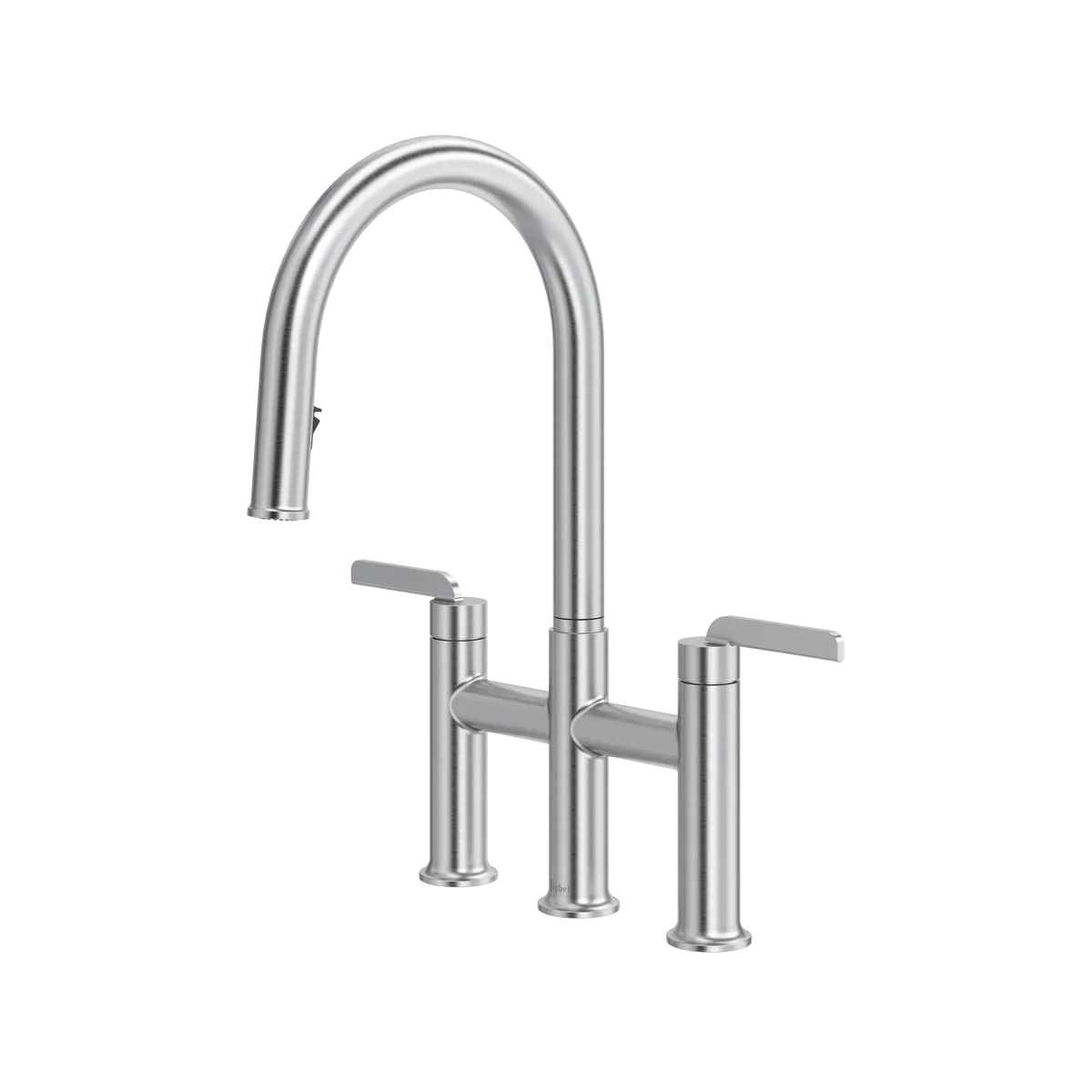 Riobel Authentica Bridge Pull-Down Kitchen Faucet With C-Spout Dual Spray 1.5 GPM