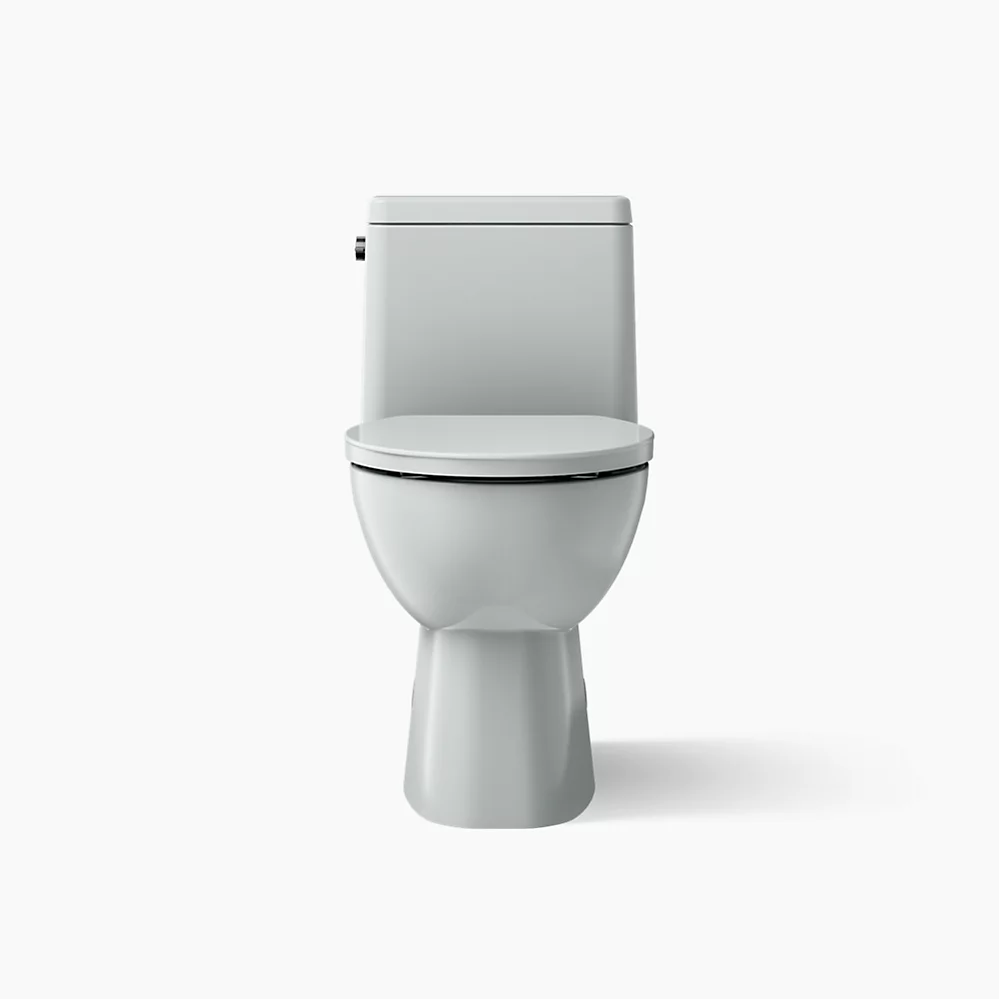 Kohler Reach One-Piece Compact Elongated Toilet With Skirted Trapway, 1.28 GPF Left-Hand Trip Lever